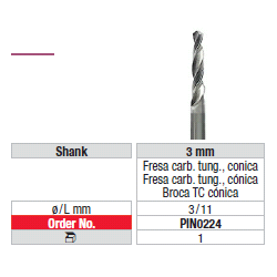 FRESA CONICA PIN0224 Pz.1...